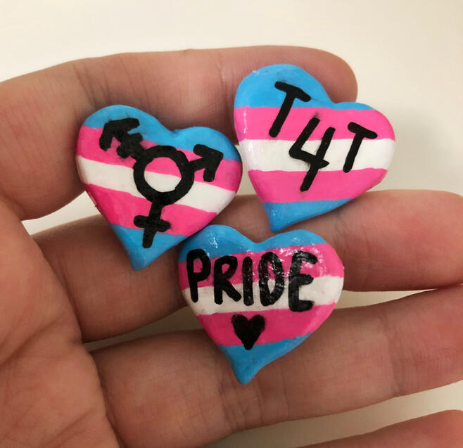 trans heart pins